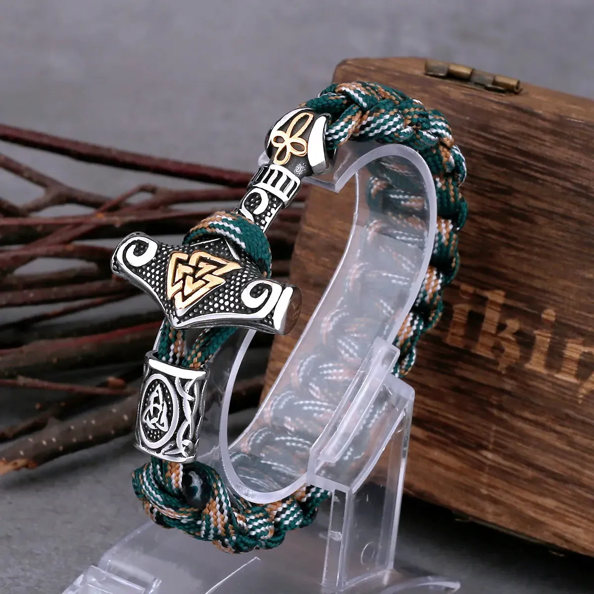Vintage Thor's Hammer Viking Bracelet
