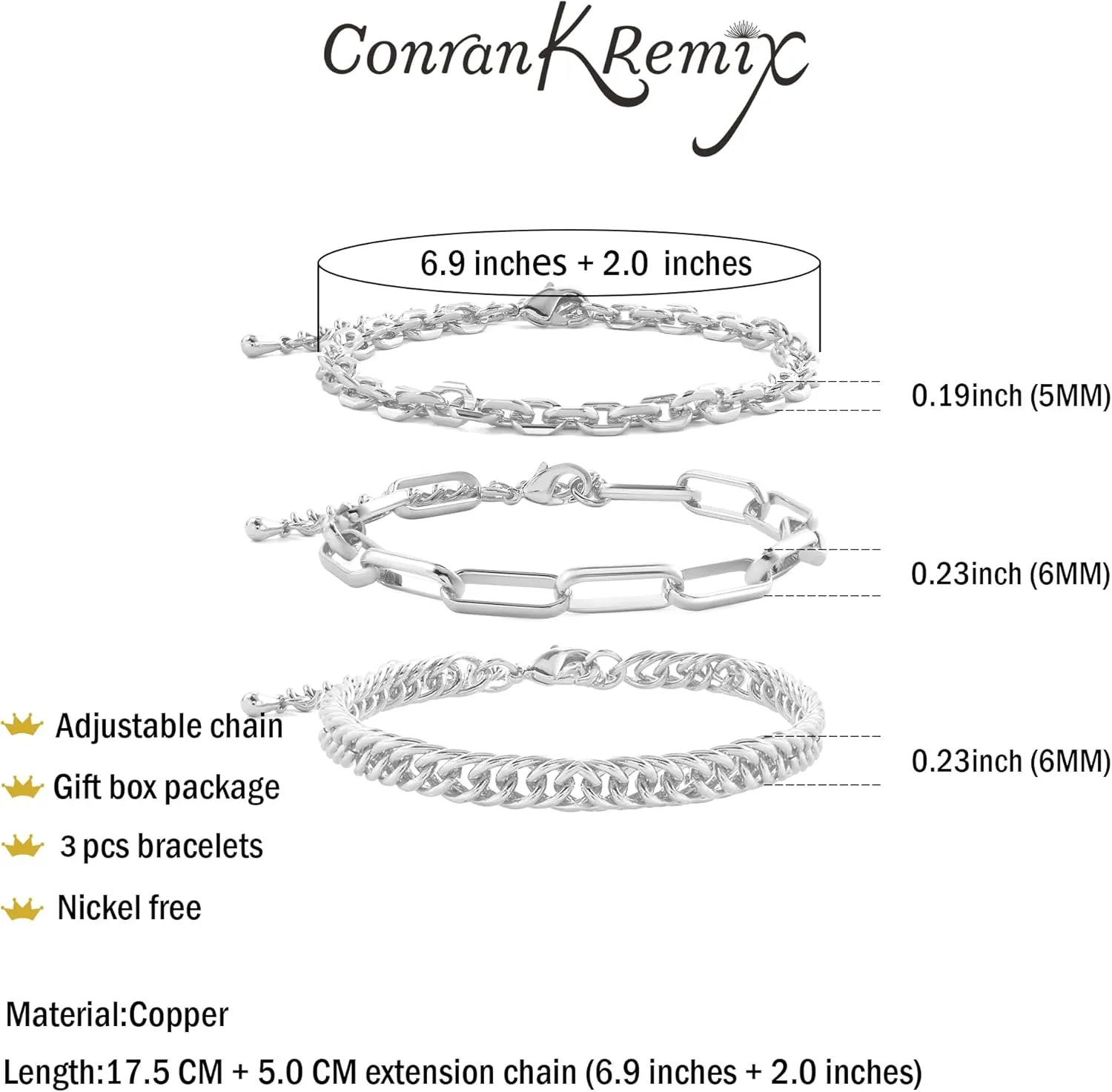 Waterproof Gold Chain Bracelet For Women Non Tarnish,14K Gold Plated Stainless Steel Link Dainty Bracelets Stake Layered Bracelet Set Hypoallergen Gold Jewelry