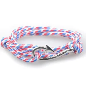 West Anchor Patriotic Hook Bracelet (Silver)
