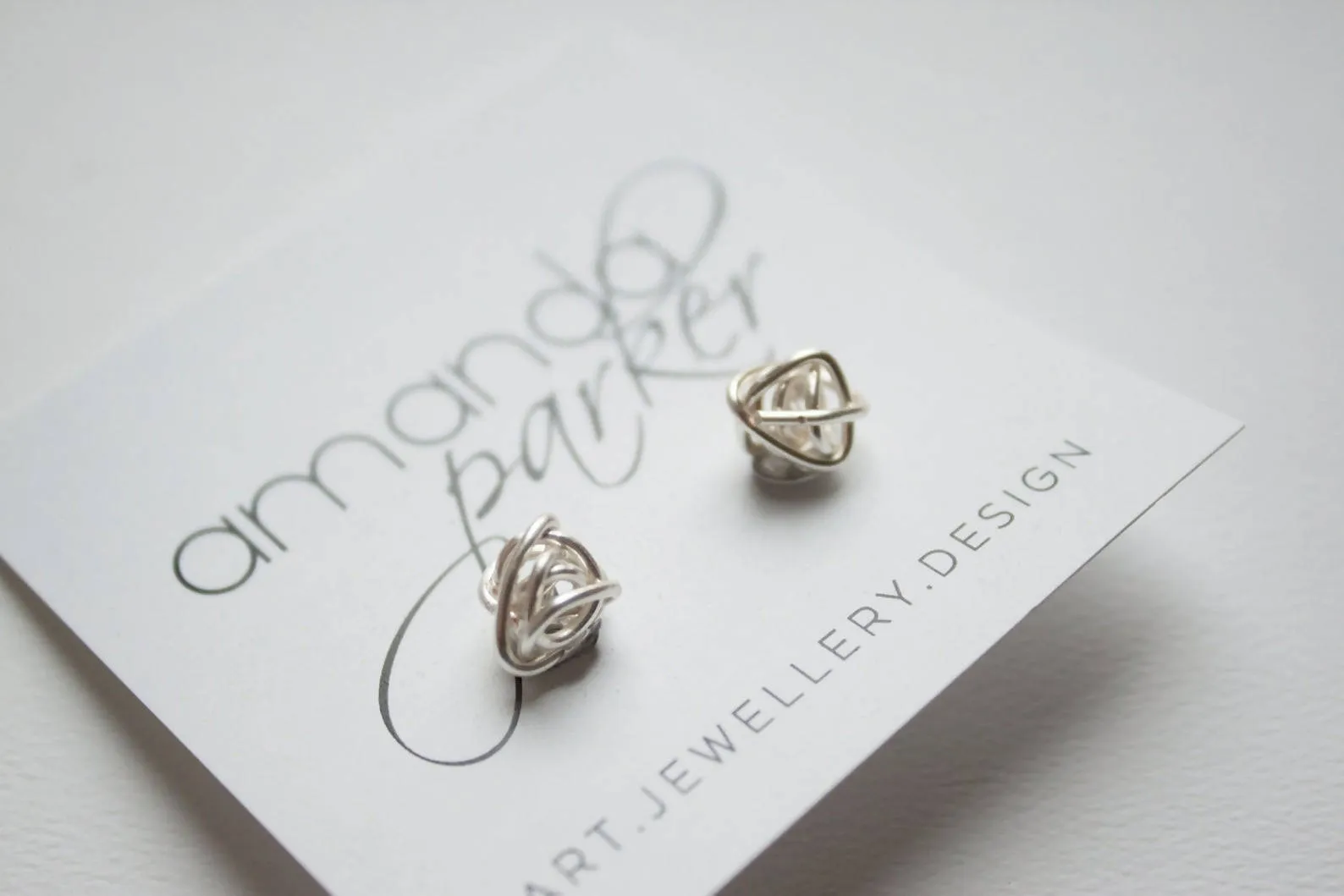 Wire Wrapped Knot Earrings