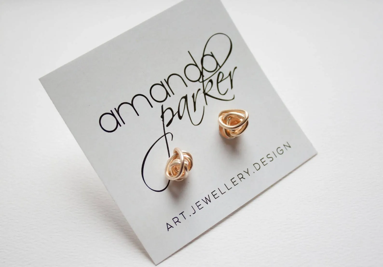 Wire Wrapped Knot Earrings