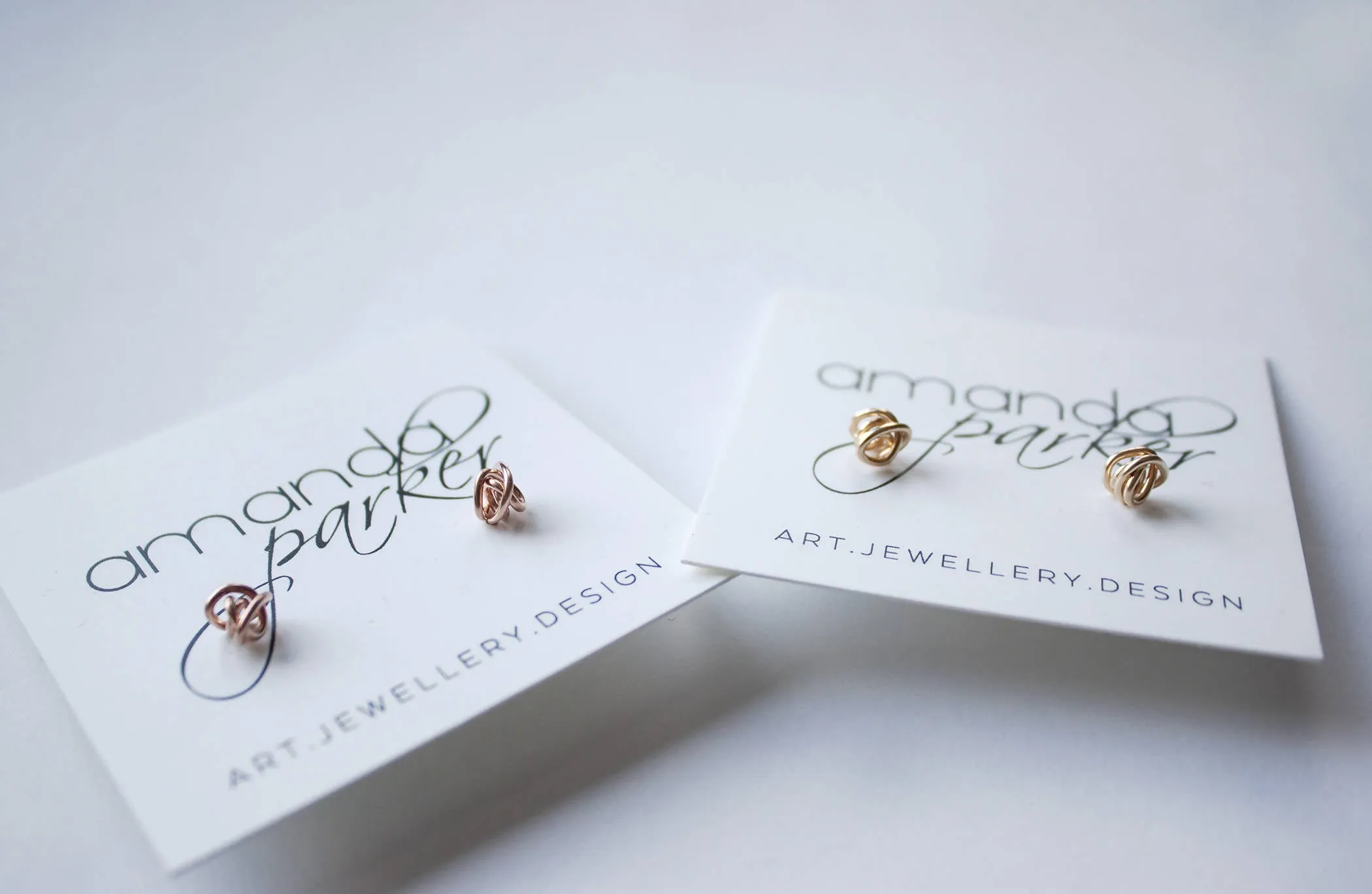 Wire Wrapped Knot Earrings
